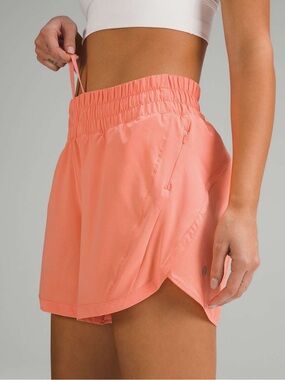 Lululemon Lululemon Track That High-Rise Lined Short 5" Sunny Coral 6